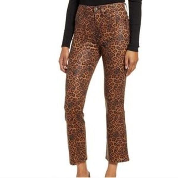 NWT 7 for All Mankind High Waist Slim Kick Jeans Animal Print size 24 - Picture 1 of 7
